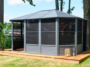 Gazebo Penguin - Florence Slate Solarium Metal Roof 12x15