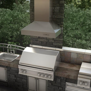 ZLINE - 60" Ducted Wall Mount Range Hood in Outdoor Approved Stainless Steel (697-304-60)