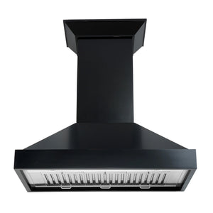 ZLINE - 30" Convertible Vent Wooden Wall Mount Range Hood in Black (KBCC-30)