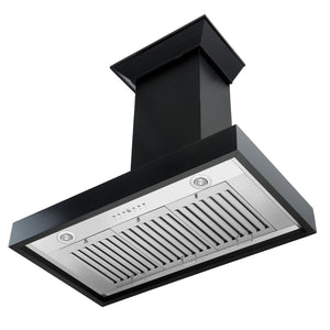 ZLINE - 30" Convertible Vent Wooden Wall Mount Range Hood in Black (KBCC-30)