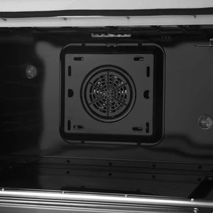 FORNO - Galiano 36-inch Dual Fuel Range in Black & Antique Brass Design, 6 Sealed Burners 83,000 BTU, 5.36 cu.ft. True Convection Oven