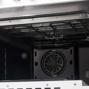 FORNO - Galiano 48-inch Dual Fuel Range White & Antique Brass Design with 8 Sealed Burners 107,000 BTU, 6.58 cu. ft. double ovens & Griddle