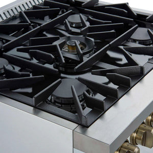 FORNO - Galiano 30-inch Freestanding French Door Dual Fuel Range White