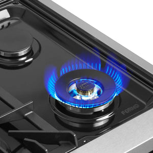 FORNO - Galiano 36-inch Freestanding French Door Dual Fuel Range White