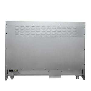 FORNO - Galiano 48-inch French Door Dual Fuel Range, Black & Antique Brass Design, 8 Sealed Burners - 107,000 BTU, Griddle, 6.58 cu.ft. Double Ovens