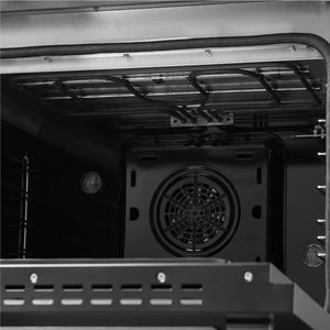 FORNO - Galiano 48-inch French Door Dual Fuel Range, Black & Antique Brass Design, 8 Sealed Burners - 107,000 BTU, Griddle, 6.58 cu.ft. Double Ovens