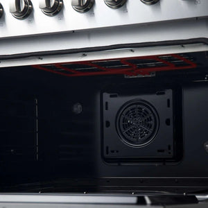 FORNO - Marco 36-Inch Dual Fuel Range, Stainless Steel, 6 Burners, 67,000 BTU, True Convection Oven, Energy Efficient