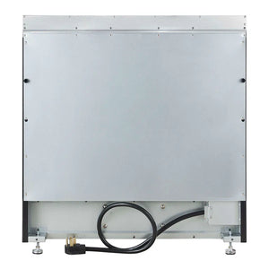 FORNO - Paolo 36 Inch Black Freestanding Electric Range, Stainless Steel, 5.44 cu.ft, True Convection Oven, Energy Efficient