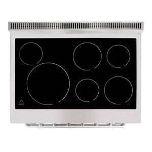 FORNO - Paolo 36 Inch Freestanding Electric Range, Stainless Steel, 5.44 cu.ft, True Convection Oven, Energy Efficient