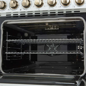 FORNO - Paolo 30-Inch Freestanding Electric Range, White, 4.38 cu.ft, True Convection Oven, Energy Efficient