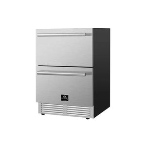 FORNO - Cosenza 24" Built-In Indoor/Outdoor Drawer Freezer with Ice Maker, 4.69 cu.ft.