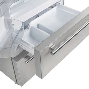 FORNO - Moena 36" French Door 19.2 cu. ft Stainless Steel Refrigerator, with Modern Decorative Grill - 40" Wide