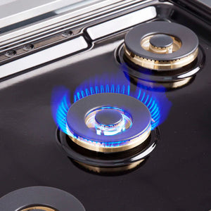 FORNO - Capriasca 30-Inch Freestanding French Door Gas Range, 4 Burners, Convection Oven, Energy Efficient