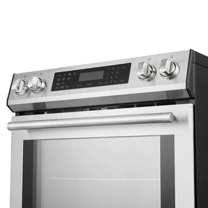 FORNO - Donatello Espresso 30-Inch Slide-In Stainless Steel Induction Range, Convection Oven, 5 Cooking Zones, Touch Control Panel