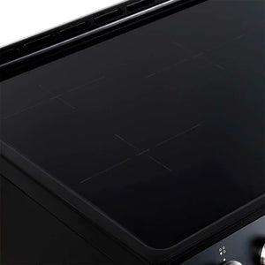 FORNO - Leonardo Espresso 30-Inch Slide-In Black Induction Range, Convection Oven, 5 Cooking Zones, Touch Control Panel