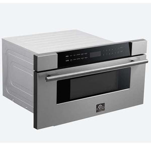 FORNO - Capoliveri 30 Inch Stainless-Steel 1000 Watts Microwave Drawer 1.2 cu.ft.