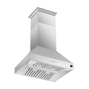 FORNO - Coppito 30-Inch Island Range Hood, Stainless Steel, LED Lighting, Adjustable Fan Speeds