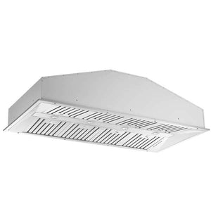 FORNO - Altilia 60-Inch Insert Range Hood, Stainless Steel, LED Lighting, Baffle Filters