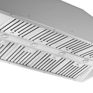 FORNO - Altilia 60-Inch Insert Range Hood, Stainless Steel, LED Lighting, Baffle Filters