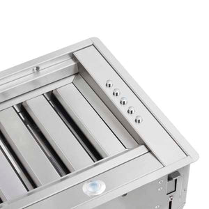 FORNO - Frassanito 48-Inch Recessed Range Hood, Stainless Steel Baffle Filters, LED Lighting
