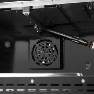 FORNO - Galiano 36-inch Freestanding Gas Range in Black with Antique Brass Design, 6 Burners, 83,000 BTU, 5.36 cu.ft. Convection Oven