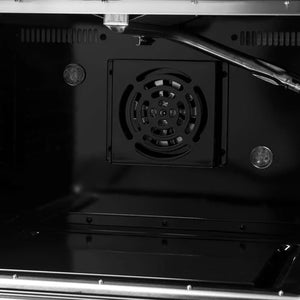 FORNO - Galiano 48-inch Gas Range Black & Antique Brass Design, 8 Burners, 107,000 BTU, Griddle, 6.58 cu.ft. Double Ovens