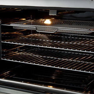 FORNO - Giovanni 30-inch Gas Range Black & Antique Brass Design, 5 Burners 67,000 BTU, 4.32 cu.ft. Convection Oven