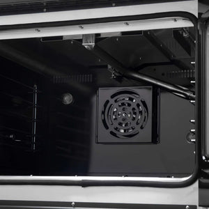 FORNO - Galiano 30-inch French Door Gas Range Black and Antique Brass Design, 5 Sealed Burners 68,000 BTU, 4.32 cu.ft. Convection Oven