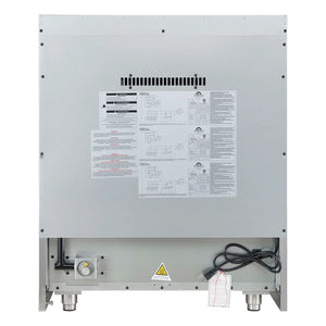 FORNO - Galiano 30-inch French Door Gas Range White with Antique Brass Design, 5 Burners, 68,000 BTU, 4.32 cu.ft. Convection Oven