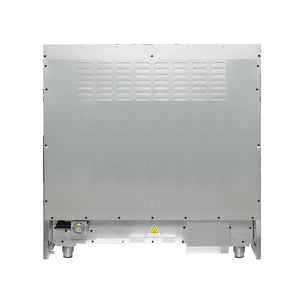 FORNO - Galiano 36-inch French Door Gas Range White and Antique Brass Design, 6 Sealed Burners 83,000 BTU, 5.36 cu.ft. Convection Oven