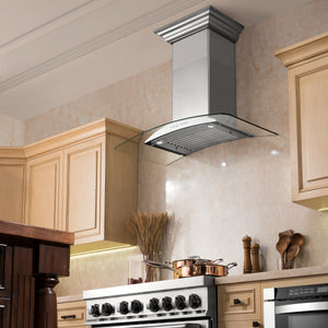 ZLINE - 30" Convertible Vent Wall Mount Range Hood in Stainless Steel & Glass (KN-30)