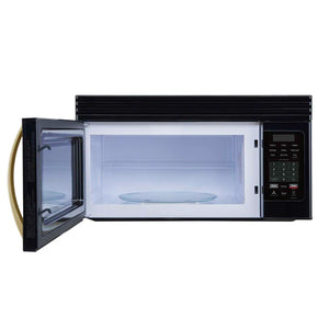 FORNO - Scalo 30-Inch Over the Range Microwave, Black – 1.6 cu.ft, 300 CFM Vent, Touch Control, LED Light