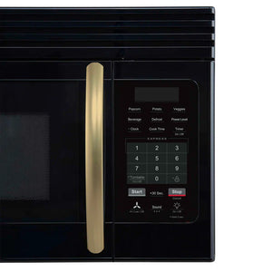 FORNO - Scalo 30-Inch Over the Range Microwave, Black – 1.6 cu.ft, 300 CFM Vent, Touch Control, LED Light