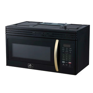 FORNO - Scalo 30-Inch Over the Range Microwave, Black – 1.6 cu.ft, 300 CFM Vent, Touch Control, LED Light