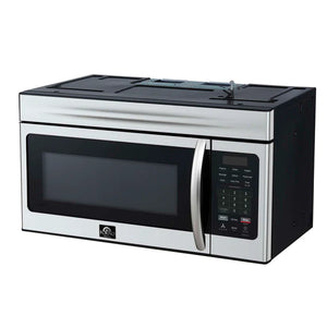 FORNO - Scalo 30-Inch Over the Range Microwave, Stainless Steel – 1.6 cu.ft, 300 CFM Vent, Touch Control, LED Light