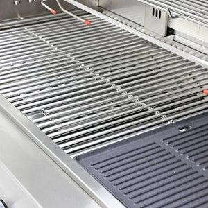 FORNO - Bulnes 40-Inch BBQ, 95,000 BTU, 5 Burners, Sear & Rotisserie Infrared with Side Burner, Stainless Steel Outdoor Kitchen with 1.8 cu.ft. Beverage Center & Black Granite Countertops