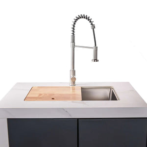 FORNO - Rimini Outdoor Kitchen: 30" BBQ 62,600 BTU, 4.8 cu.ft. Refrigerators, White Countertops