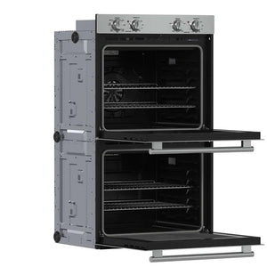 FORNO - Vomero 30-Inch Double Wall Oven, Stainless Steel, 10 cu.ft Total Capacity, 7100W Convection, Mechanical Controls, Self-Cleaning Function