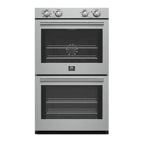 FORNO - Vomero 30-Inch Double Wall Oven, Stainless Steel, 10 cu.ft Total Capacity, 7100W Convection, Mechanical Controls, Self-Cleaning Function