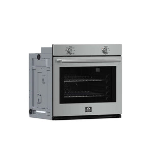 FORNO - Vomero 30-Inch Wall Oven, Stainless Steel, 5 cu.ft Capacity, 3550 Watts Convection, Mechanical Controls, Self-Cleaning Function
