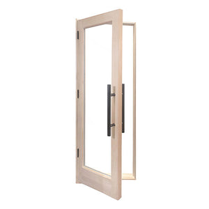 PROSAUNAS - Solid Wood Sauna Door with Insulated Glass, 24" x 80"