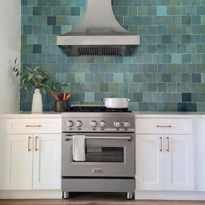 ZLINE - 30 in. 4.0 cu. ft. Legacy Dual Fuel Range with 4 Burner Gas Cooktop and Electric Convection Oven in Satin Stainless Steel