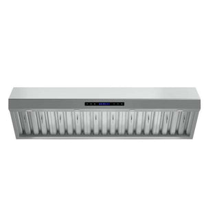 Forno - Palazzo 60-Inch Wall Mounted Range Hood, Stainless Steel, Heavy Duty Baffle Filters, Remote Control