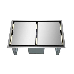 FORNO - Arezzo 44-Inch Recessed Ceiling Range Hood, Dual Motors, 1200 CFM, Hybrid Filters, Remote Control