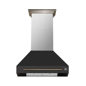 FORNO - Aria 30 Inch Wall-Mounted Range Hood in Black