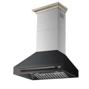 FORNO - Aria 30 Inch Wall-Mounted Range Hood in Black