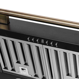 FORNO - Aria 30 Inch Wall-Mounted Range Hood in Black