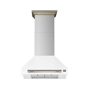 FORNO - Aria 30 Inch Wall-Mounted Range Hood in White