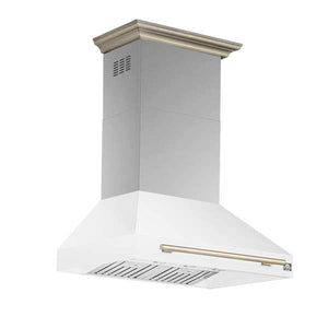 FORNO - Aria 36 Inch Wall-Mounted Range Hood in White