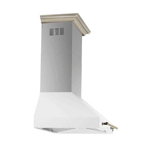 FORNO - Aria 36 Inch Wall-Mounted Range Hood in White